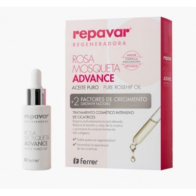 Comprar REPAVAR REGENERADORA ACEITE PURO ROSA MOSQUETA ADVANCE 15 ML al mejor precio en NuestraFarma, tu farmacia online