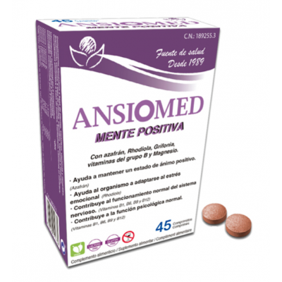 Comprar ANSIOMED MENTE POSITIVA 45 COMPRIMIDOS al mejor precio en NuestraFarma, tu farmacia online
