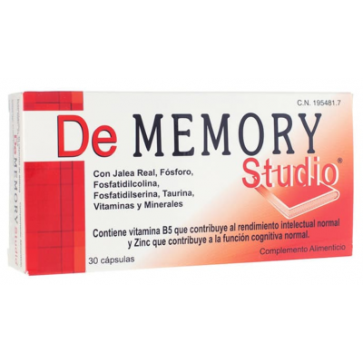 Comprar DE MEMORY STUDIO 30 CAPSULAS al mejor precio en NuestraFarma, tu farmacia online