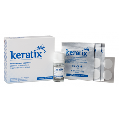 Comprar KERATIX SOLUCION 3 G + 36 PARCHES ADHESIVOS al mejor precio en NuestraFarma, tu farmacia online