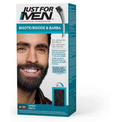Comprar JUST FOR MEN BIGOTE Y BARBA NEGRO 30 ML al mejor precio en NuestraFarma, tu farmacia online