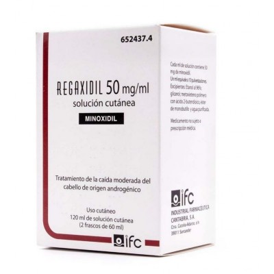 Comprar REGAXIDIL 50 MG/ML SOLUCION CUTANEA 2 FRASCOS 60 ML al mejor precio en NuestraFarma, tu farmacia online