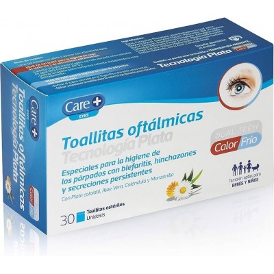 Comprar CARE+ TOALLITAS OFTALMICAS TECNOLOGIA PLATA 30 UNIDADES al mejor precio en NuestraFarma, tu farmacia online