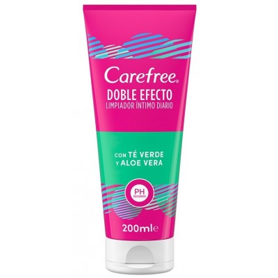 Comprar CAREFREE DOBLE EFECTO LIMPIADOR ÍNTIMO DIARIO CON TÉ VERDE Y ALOE VERA 200 ML al mejor precio en NuestraFarma, tu farmacia online