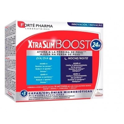 Comprar FORTÉ PHARMA XTRASLIM BOOST 24H 120 CAPSULAS al mejor precio en NuestraFarma, tu farmacia online