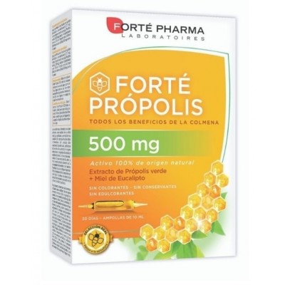 Comprar FORTÉ PROPOLIS 500 20 AMPOLLAS al mejor precio en NuestraFarma, tu farmacia online