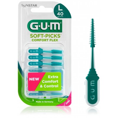 Comprar GUM SOFT-PICKS COMFORT FLEX MINT FRESH & CLEAN TALLA L 40 UNIDADES al mejor precio en NuestraFarma, tu farmacia online