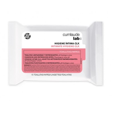 Comprar CUMLAUDE LAB: TOALLITAS INTIMAS CLX 15 UNIDADES al mejor precio en NuestraFarma, tu farmacia online