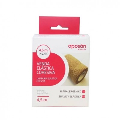Comprar APOSAN VENDA ELASTICA COHESIVA 4,5 M X 7,5 CM al mejor precio en NuestraFarma, tu farmacia online