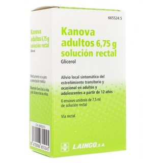 KANOVA ADULTOS 6,75 G SOLUCION RECTAL 6 ENEMAS 7,5 ML