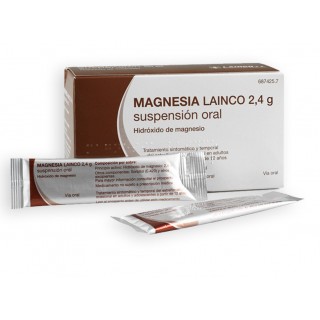 MAGNESIA LAINCO 2,4 G 14 SOBRES SUSPENSION ORAL 12 ML