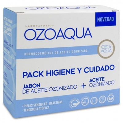 Comprar OZOAQUA PACK HIGIENE Y CUIDADO 15 ML ACEITE OZONIZADO + 100 G JABON DE ACEITE OZONIZADO al mejor precio en NuestraFarma, tu farmacia online