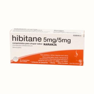 HIBITANE 5 mg/5 mg 20 COMPRIMIDOS PARA CHUPAR (SABOR NARANJA)