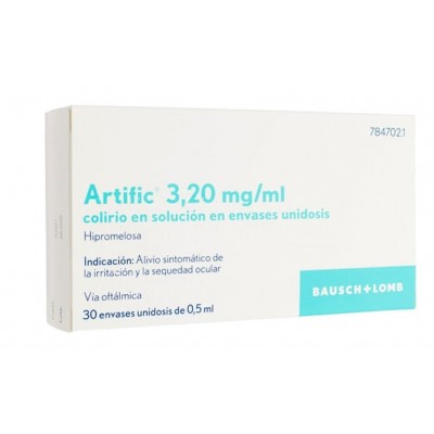 Comprar ARTIFIC 3,2 mg/ml COLIRIO EN SOLUCION 30 MONODOSIS 0,5 ml al mejor precio en NuestraFarma, tu farmacia online