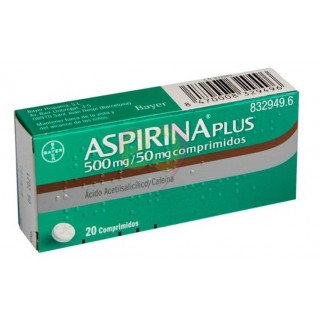 ASPIRINA PLUS 500 mg/50 mg 20 COMPRIMIDOS