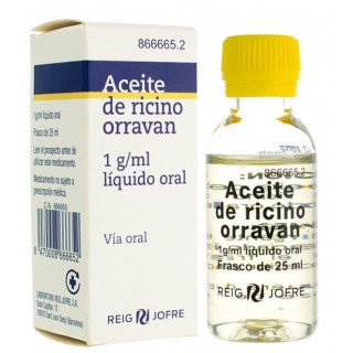 ACEITE RICINO ORRAVAN 1 g/ml LIQUIDO ORAL 1 FRASCO 25 ml