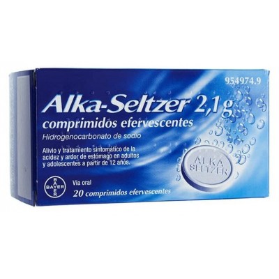 Comprar ALKA-SELTZER 2,1 g 20 COMPRIMIDOS EFERVESCENTES al mejor precio en NuestraFarma, tu farmacia online