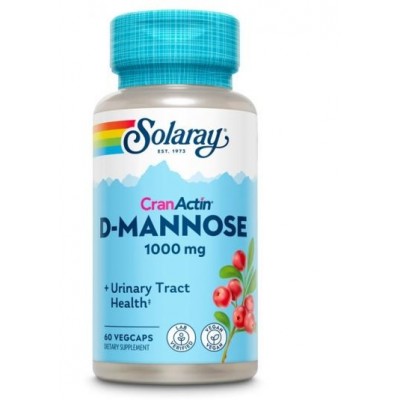 Comprar SOLARAY D-MANOSA 1000 MG CON CRANACTIN 60 CAPSULAS VEGETALES al mejor precio en NuestraFarma, tu farmacia online