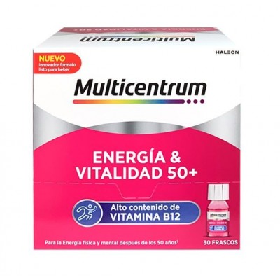 Comprar MULTICENTRUM ENERGIA & VITALIDAD 50+ 30 FRASCOS 7 ML SABOR FRAMBUESA al mejor precio en NuestraFarma, tu farmacia online