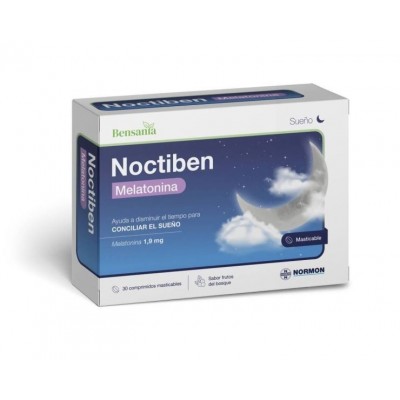 Comprar BENSANIA NOCTIBEN MELATONINA 30 COMPRIMIDOS MASTICABLES al mejor precio en NuestraFarma, tu farmacia online