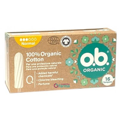 Comprar O.B. ORGANIC TAMPONES NORMAL 16 UNIDADES al mejor precio en NuestraFarma, tu farmacia online