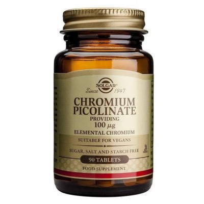 Comprar SOLGAR CROMO PICOLINATO 100 MCG 90 COMPRIMIDOS al mejor precio en NuestraFarma, tu farmacia online