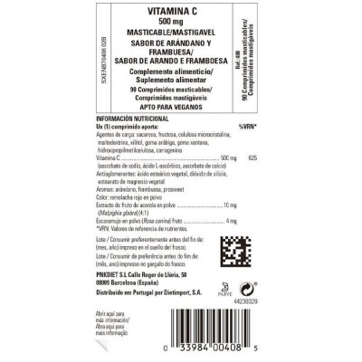 Comprar SOLGAR VITAMINA C 500 MG SABOR ARANDANO Y FRAMBUESA 90 COMPRIMIDOS MASTICABLES al mejor precio en NuestraFarma, tu farmacia online