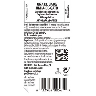 Comprar SOLGAR UÑA DE GATO (UNCARIA TOMENTOSA) 1000 MG 30 COMPRIMIDOS al mejor precio en NuestraFarma, tu farmacia online