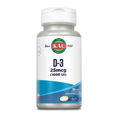 Comprar KAL VITAMINA D3 25 MCG (1000 UI) 100 PERLAS al mejor precio en NuestraFarma, tu farmacia online