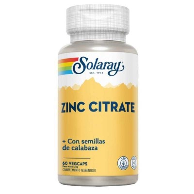 Comprar SOLARAY ZINC CITRATO 50 MG 60 CAPSULAS VEGETALES al mejor precio en NuestraFarma, tu farmacia online