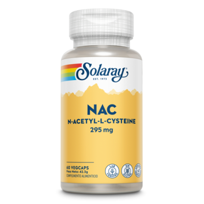 Comprar SOLARAY NAC (N-ACETIL-L-CISTEINA) 295 MG 60 CAPSULAS VEGETALES al mejor precio en NuestraFarma, tu farmacia online