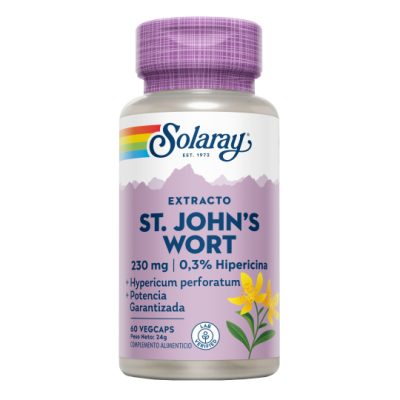 Comprar SOLARAY ST. JOHN'S WORT (HIPERICO) 60 CAPSULAS VEGETALES al mejor precio en NuestraFarma, tu farmacia online