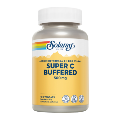 Comprar SOLARAY SUPER C BUFFERED 500 MG (SUPER VITAMIN C A/R) 100 CAPSULAS VEGETALES al mejor precio en NuestraFarma, tu farmacia online