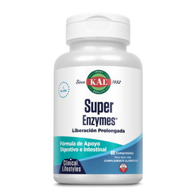 Comprar KAL SUPER ENZYMES 60 COMPRIMIDOS BICAPA ACCION PROLONGADA al mejor precio en NuestraFarma, tu farmacia online