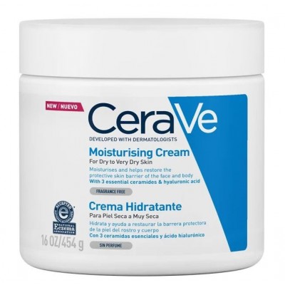 Comprar CERAVE CREMA HIDRATANTE PIEL SECA A MUY SECA 454 G al mejor precio en NuestraFarma, tu farmacia online
