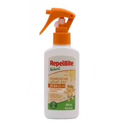 Comprar REPELBITE NATURAL FOTOPROTECTOR INFANTIL SPF50 100 ML al mejor precio en NuestraFarma, tu farmacia online