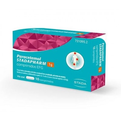 Comprar PARACETAMOL STADAPHARM EFG 1 G 10 COMPRIMIDOS al mejor precio en NuestraFarma, tu farmacia online
