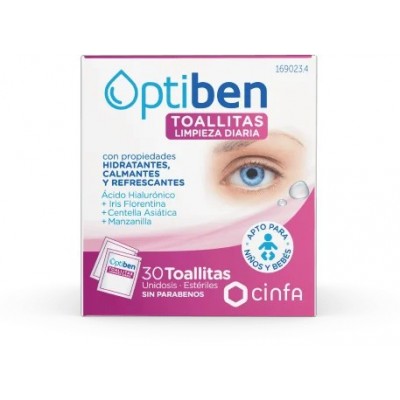 Comprar OPTIBEN TOALLITAS LIMPIEZA DIARIA 30 UNIDADES al mejor precio en NuestraFarma, tu farmacia online