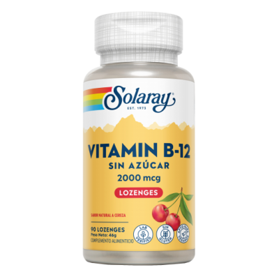 Comprar SOLARAY VITAMINA B12 2000 MCG 90 COMPRIMIDOS SUBLINGUALES al mejor precio en NuestraFarma, tu farmacia online