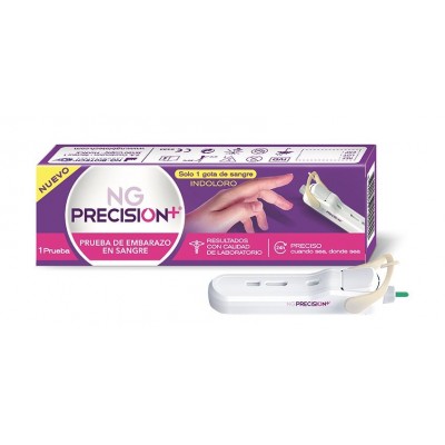 Comprar NG PRECISION+ PRUEBA DE EMBARAZO EN SANGRE CAPILAR 1 UNIDAD al mejor precio en NuestraFarma, tu farmacia online
