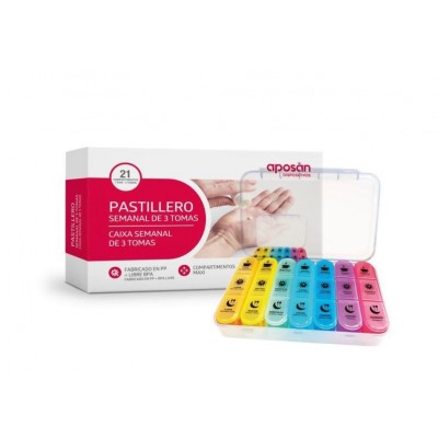 Comprar APOSAN PASTILLERO SEMANAL 3 TOMAS 1 UNIDAD al mejor precio en NuestraFarma, tu farmacia online