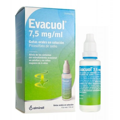 Comprar EVACUOL 7,5 MG/ML GOTAS ORALES EN SOLUCION 1 FRASCO 30 ML al mejor precio en NuestraFarma, tu farmacia online