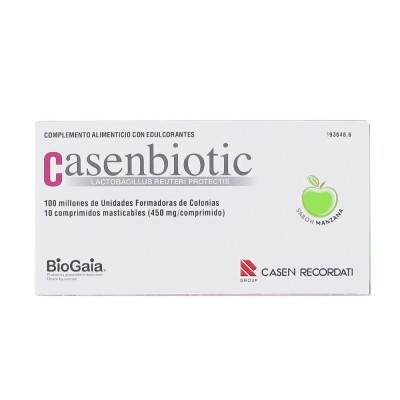 Comprar CASENBIOTIC SABOR MANZANA 10 COMPRIMIDOS al mejor precio en NuestraFarma, tu farmacia online