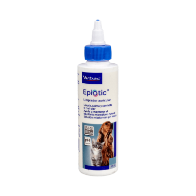 Comprar VIRBAC EPIOTIC LIMPIADOR DE OIDOS PERROS Y GATOS 125 ML al mejor precio en NuestraFarma, tu farmacia online
