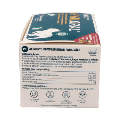 Comprar PHARMADIET HYALORAL CACHORROS RAZAS PEQUEÑAS Y MEDIANAS 90 COMPRIMIDOS al mejor precio en NuestraFarma, tu farmacia online