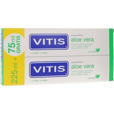 Comprar VITIS ALOE VERA MENTA PASTA DENTIFRICA 2 ENVASES 150 ML al mejor precio en NuestraFarma, tu farmacia online