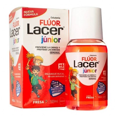 Comprar FLUOR LACER JUNIOR COLUTORIO SEMANAL 100 ML al mejor precio en NuestraFarma, tu farmacia online