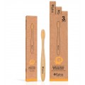 FARLINE CEPILLO DENTAL BAMBU JUNIOR NARANJA 3 UNIDADES
