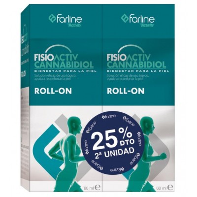 Comprar FARLINE ACTIVITY FISIOACTIV CANNABIDIOL ROLL-ON PACK 2 X 60 ML al mejor precio en NuestraFarma, tu farmacia online