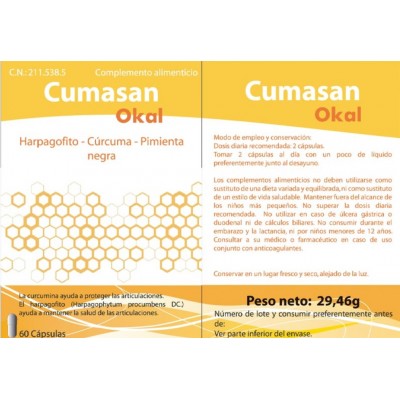 Comprar OKAL CUMASAN 60 CAPSULAS al mejor precio en NuestraFarma, tu farmacia online